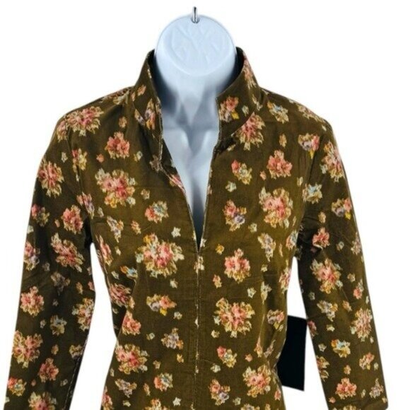 Tuckernuck | NEW Hazel Bouquet Corduroy Clifton V-neckline Mini Dress Size L - Picture 6 of 12